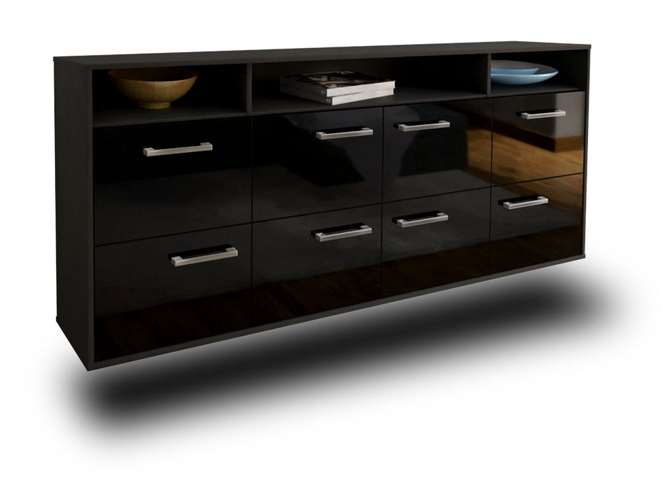 Sideboard Concord, Schwarz Seite (180x79x35cm) - Dekati GmbH