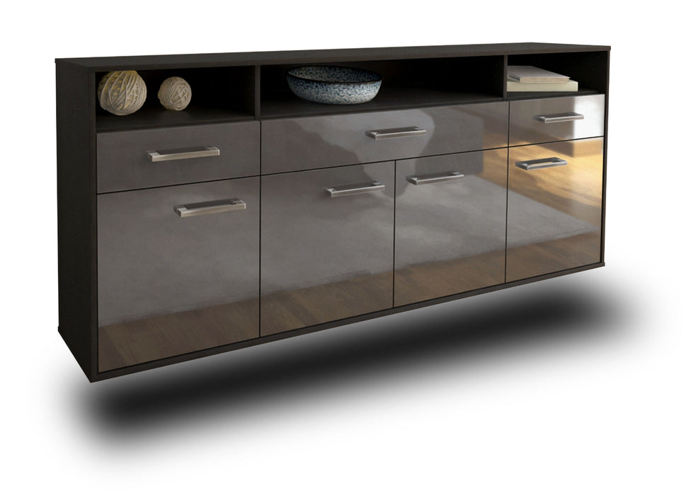 Sideboard Simi Valley, Grau Seite (180x79x35cm) - Dekati GmbH