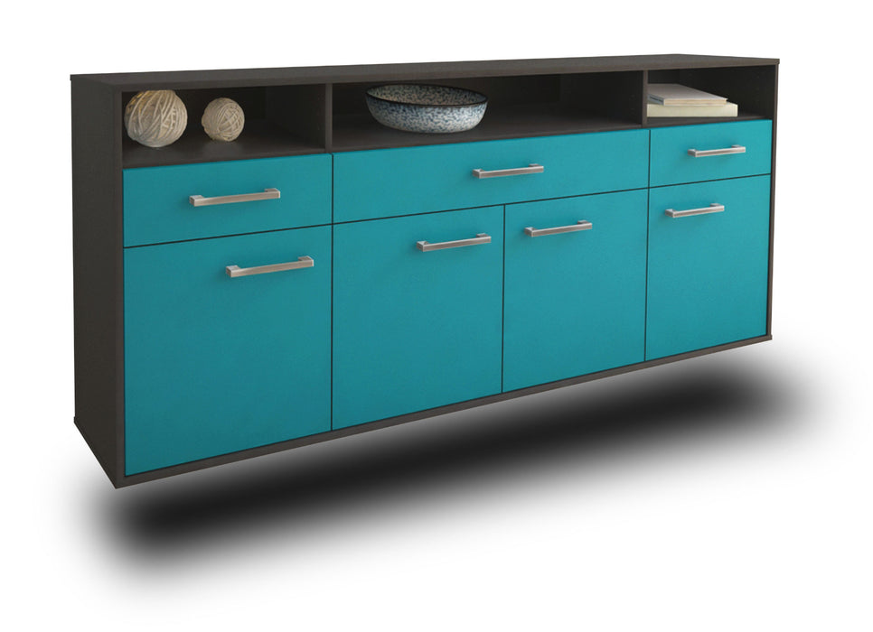 Sideboard Simi Valley, Tuerkis Seite (180x79x35cm) - Dekati GmbH