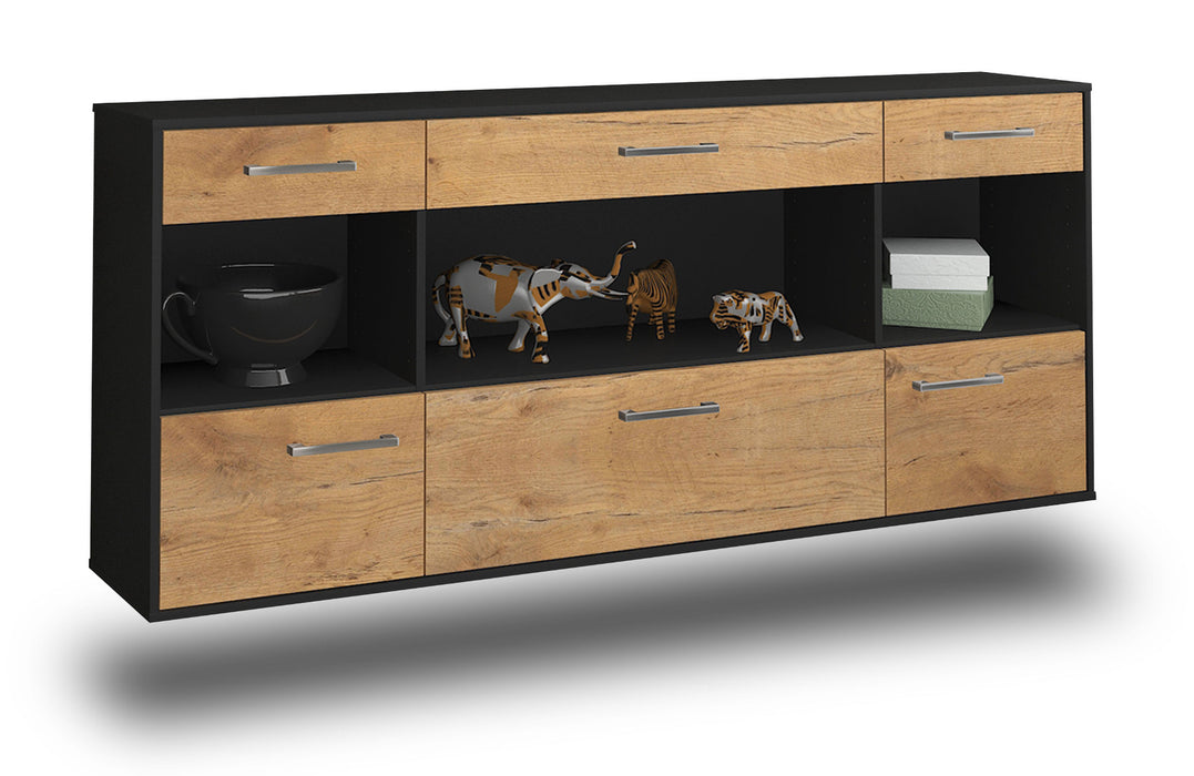 Sideboard Clarksville, Eiche Seite (180x79x35cm) - Dekati GmbH