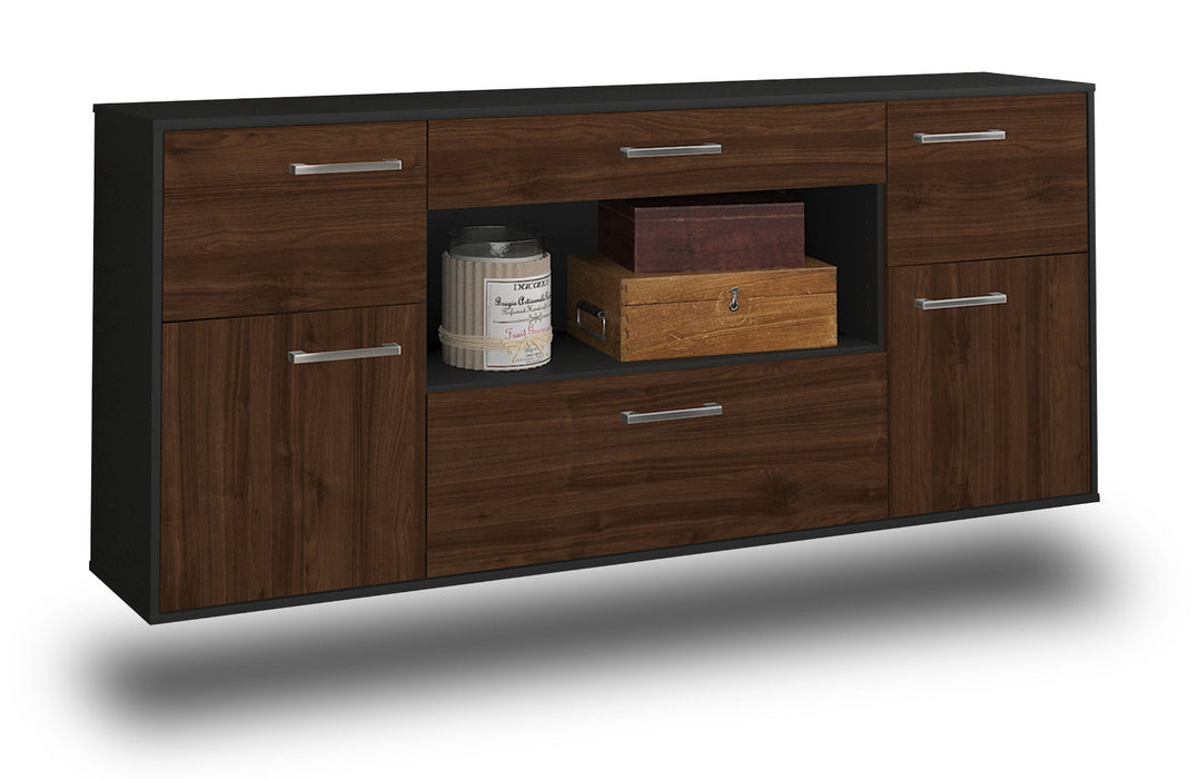 Sideboard Visalia, Walnuss Seite (180x79x35cm) - Dekati GmbH