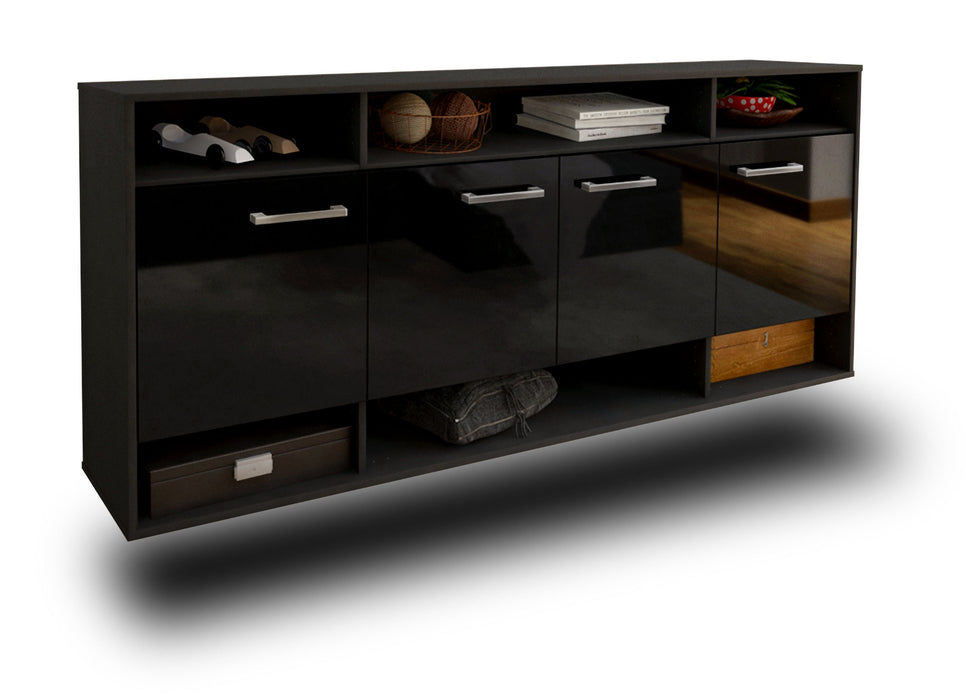 Sideboard Provo, Schwarz Seite (180x79x35cm) - Dekati GmbH