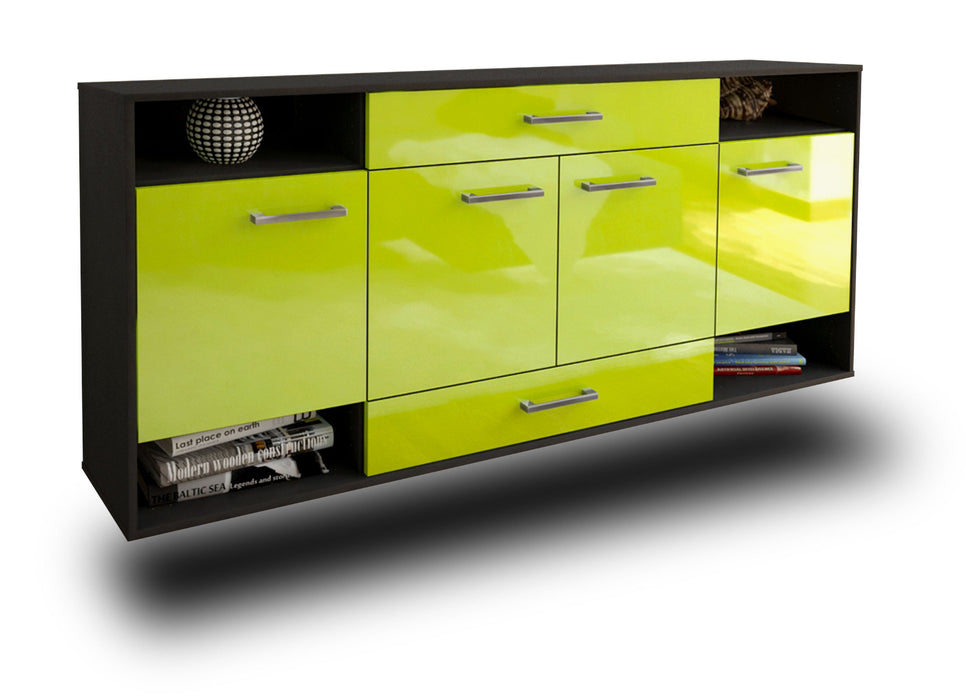 Sideboard Evansville, Gruen Seite (180x79x35cm) - Dekati GmbH