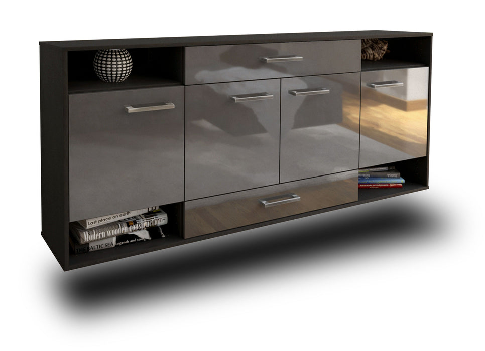 Sideboard Evansville, Grau Seite (180x79x35cm) - Dekati GmbH