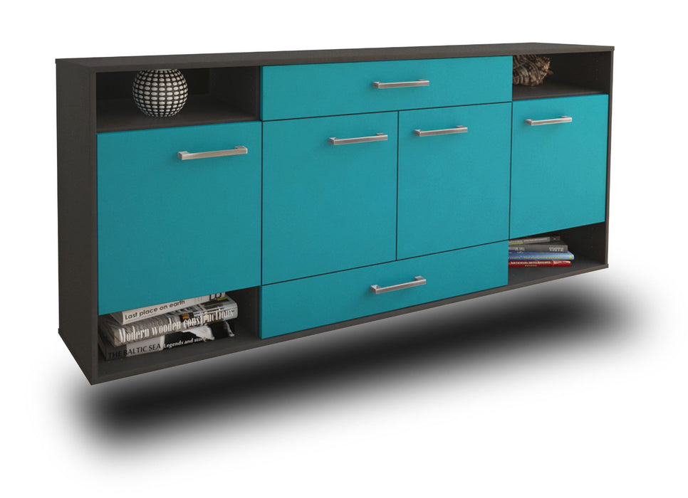 Sideboard Evansville, Tuerkis Seite (180x79x35cm) - Dekati GmbH