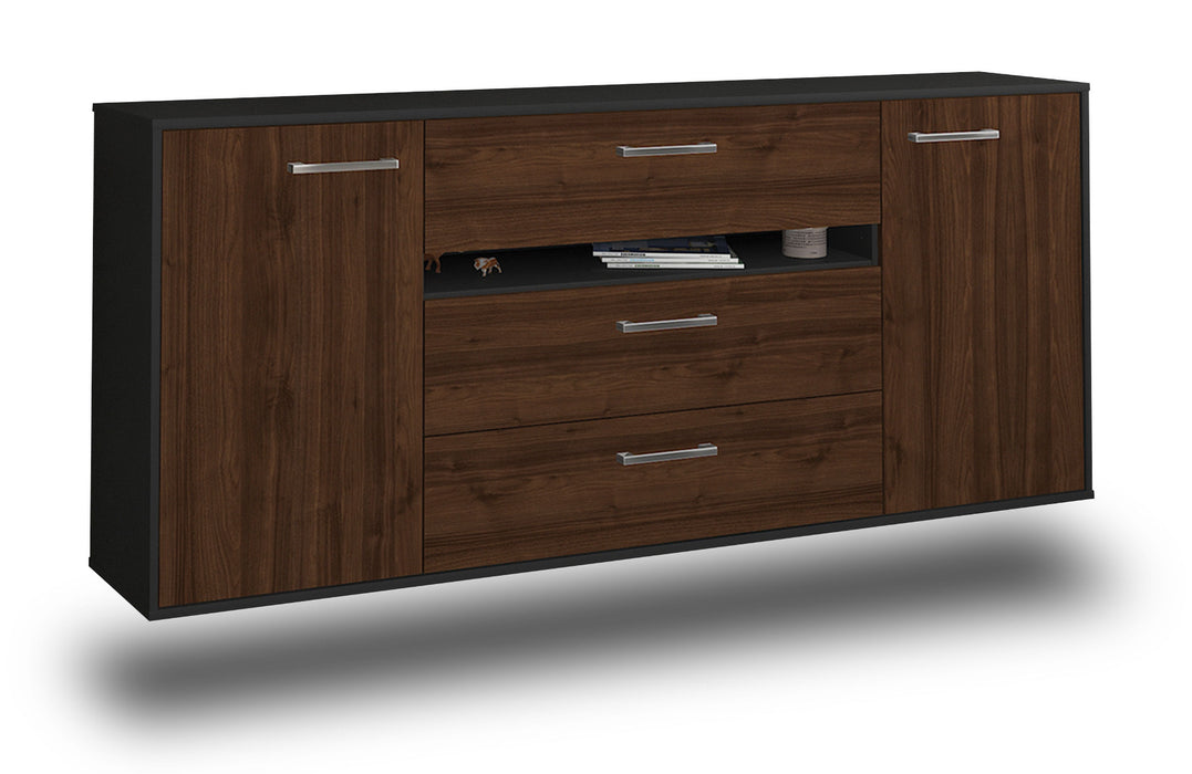 Sideboard McKinney, Walnuss Seite (180x79x35cm) - Dekati GmbH