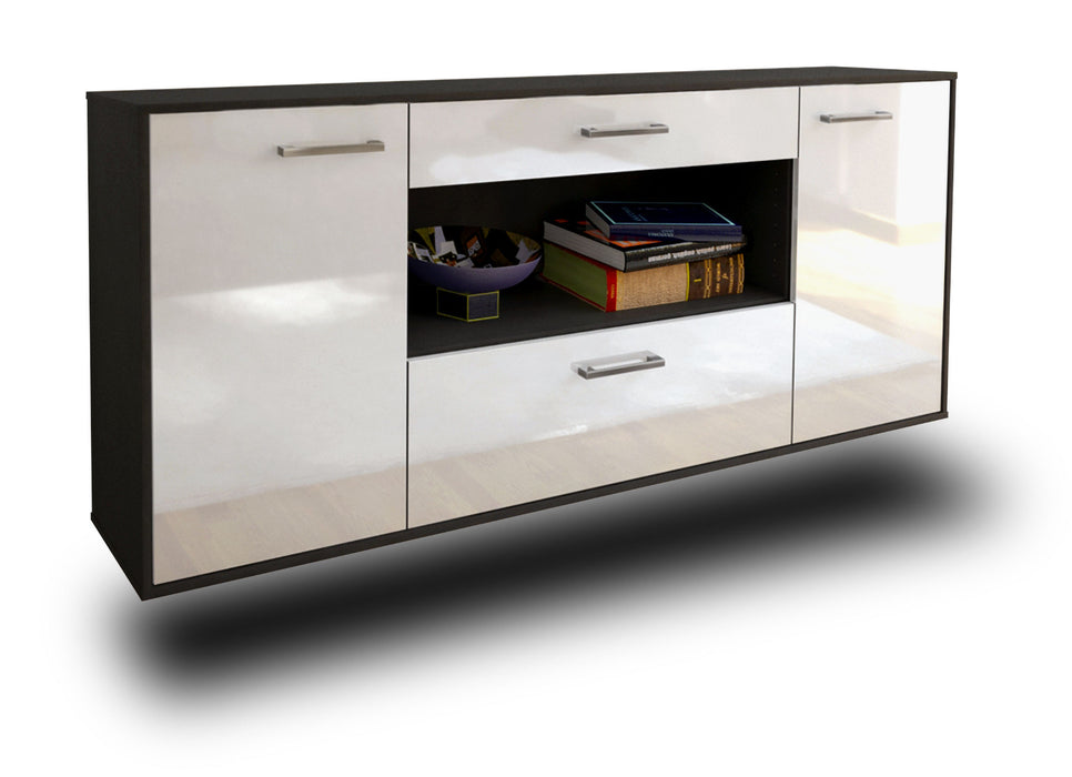 Sideboard Ann Arbor, Weiß Seite (180x79x35cm) - Dekati GmbH