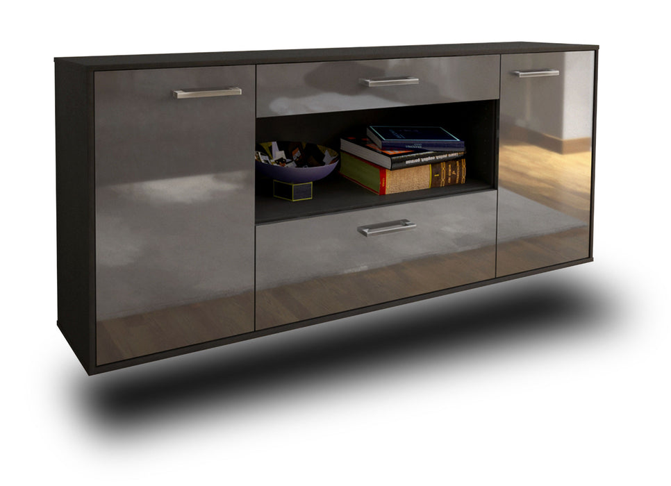 Sideboard Ann Arbor, Grau Seite (180x79x35cm) - Dekati GmbH