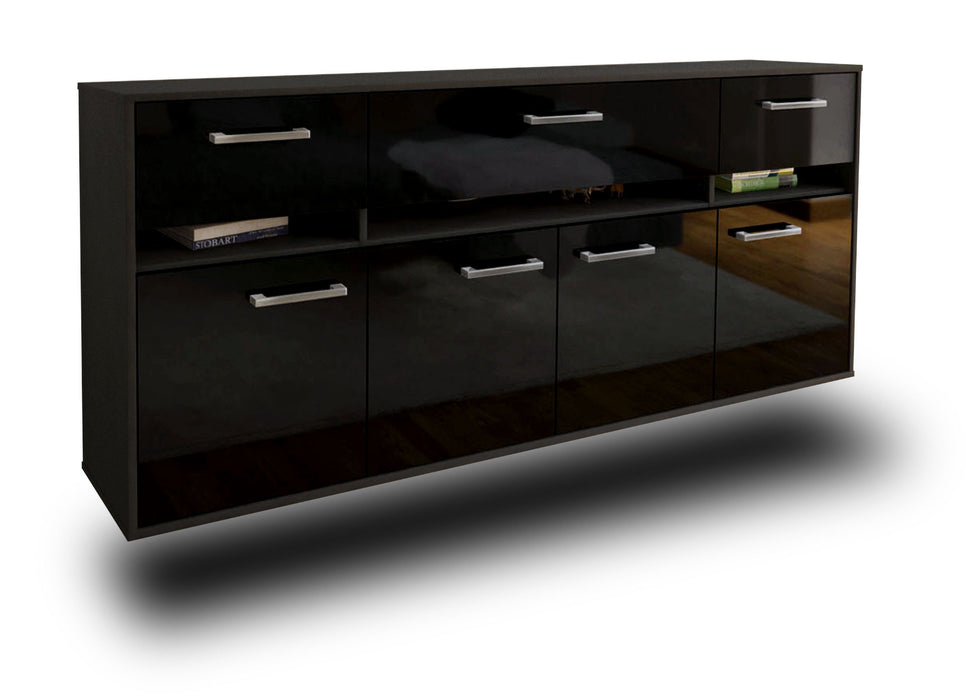 Sideboard Gainesville, Schwarz Seite (180x79x35cm) - Dekati GmbH