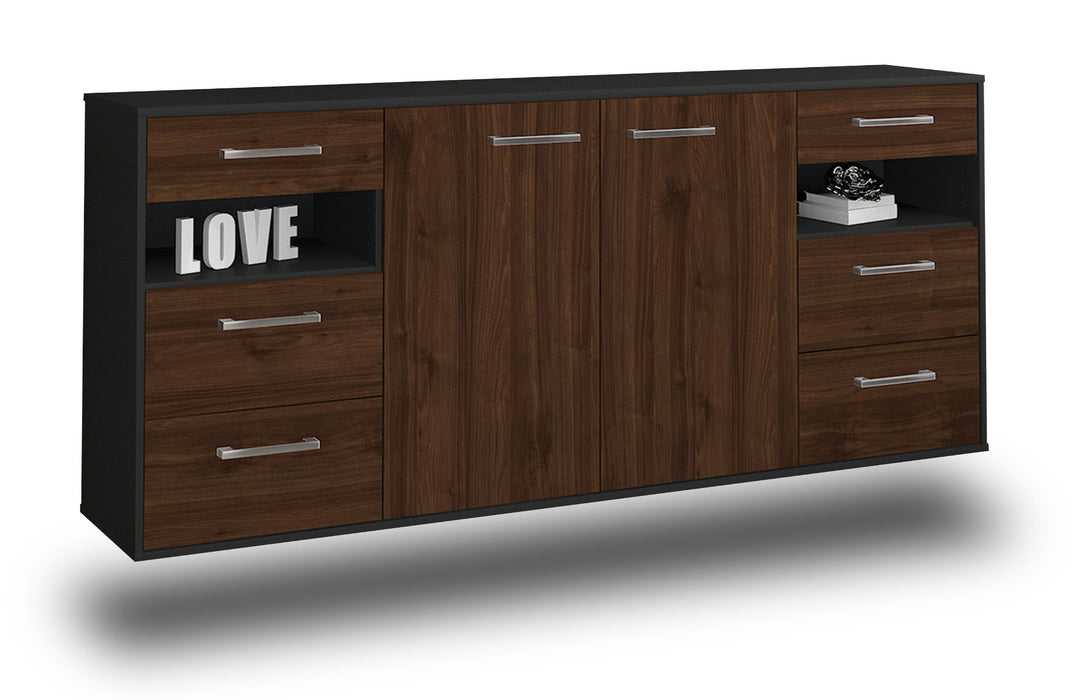 Sideboard Thornton, Walnuss Seite (180x79x35cm) - Dekati GmbH