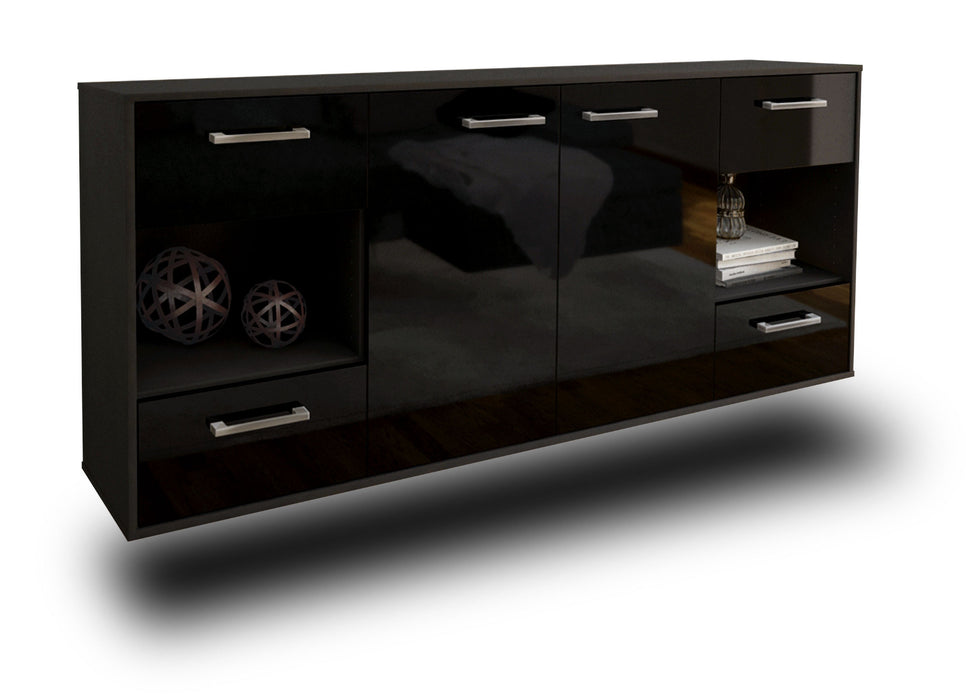 Sideboard Santa Clara, Schwarz Seite (180x79x35cm) - Dekati GmbH