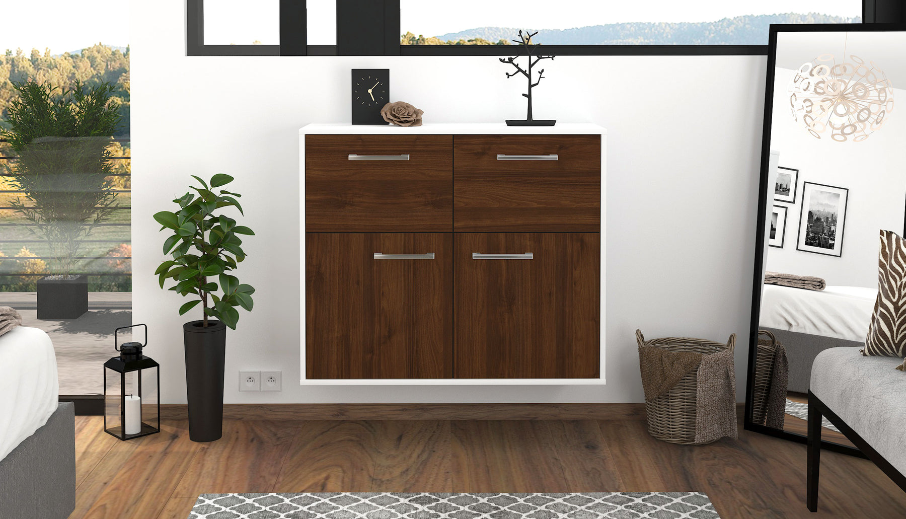 Sideboard Gilbert, Walnuss Studio (92x79x35cm) - Dekati GmbH