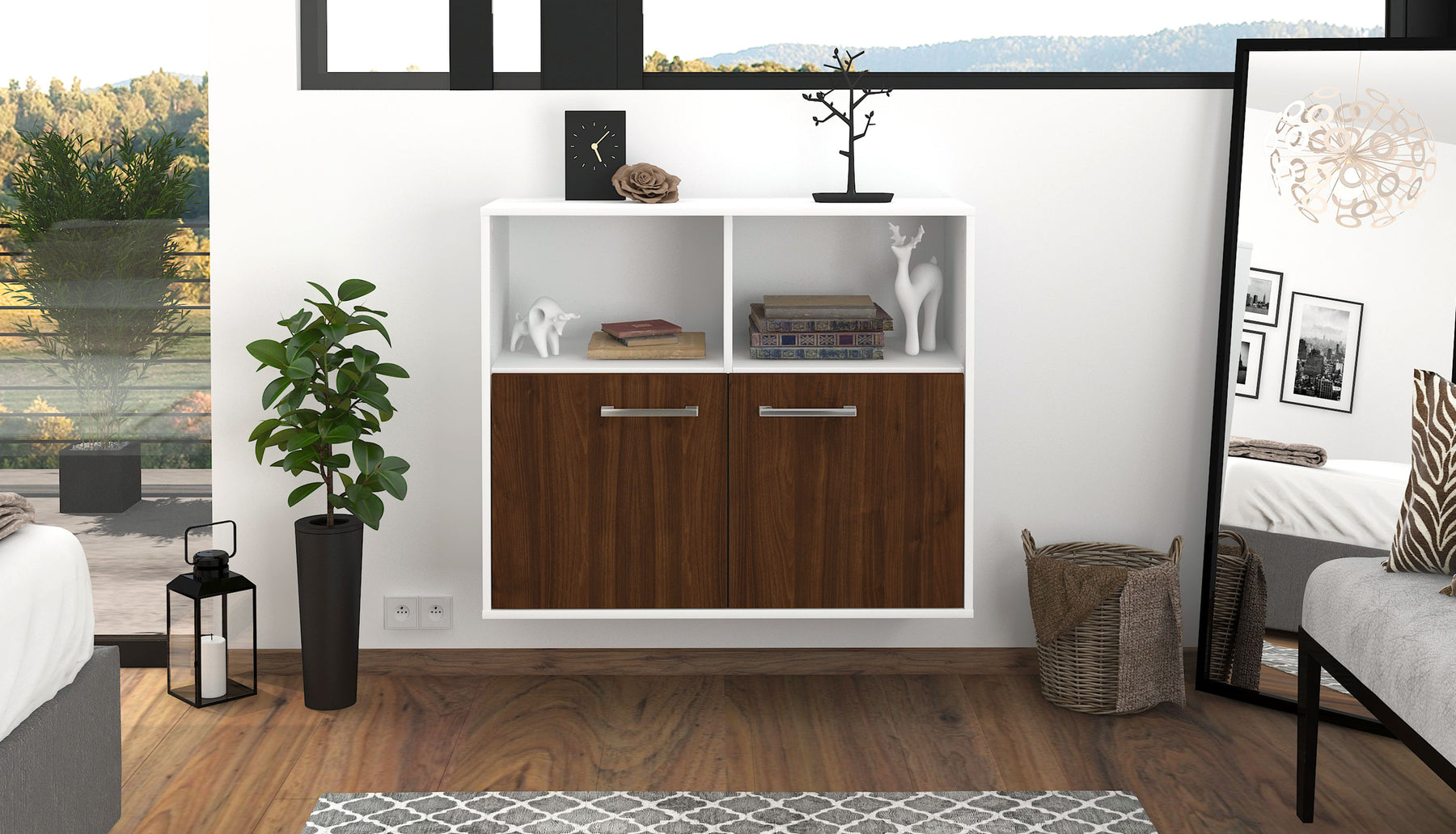 Sideboard Rochester, Walnuss Studio (92x79x35cm) - Dekati GmbH