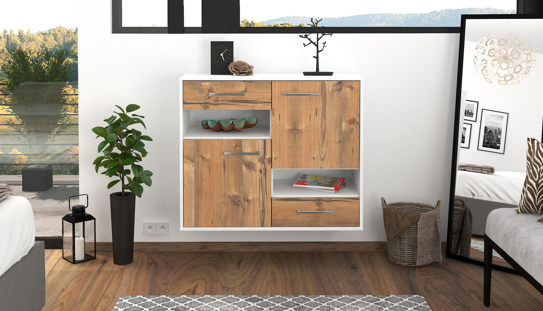 Sideboard Spokane, Pinie Studio (92x79x35cm) - Dekati GmbH