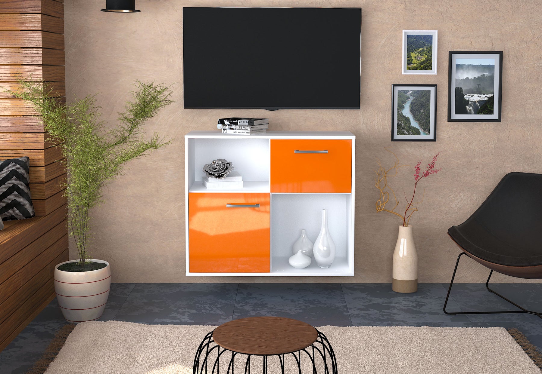 Sideboard Shreveport, Orange Studio (92x79x35cm) - Dekati GmbH