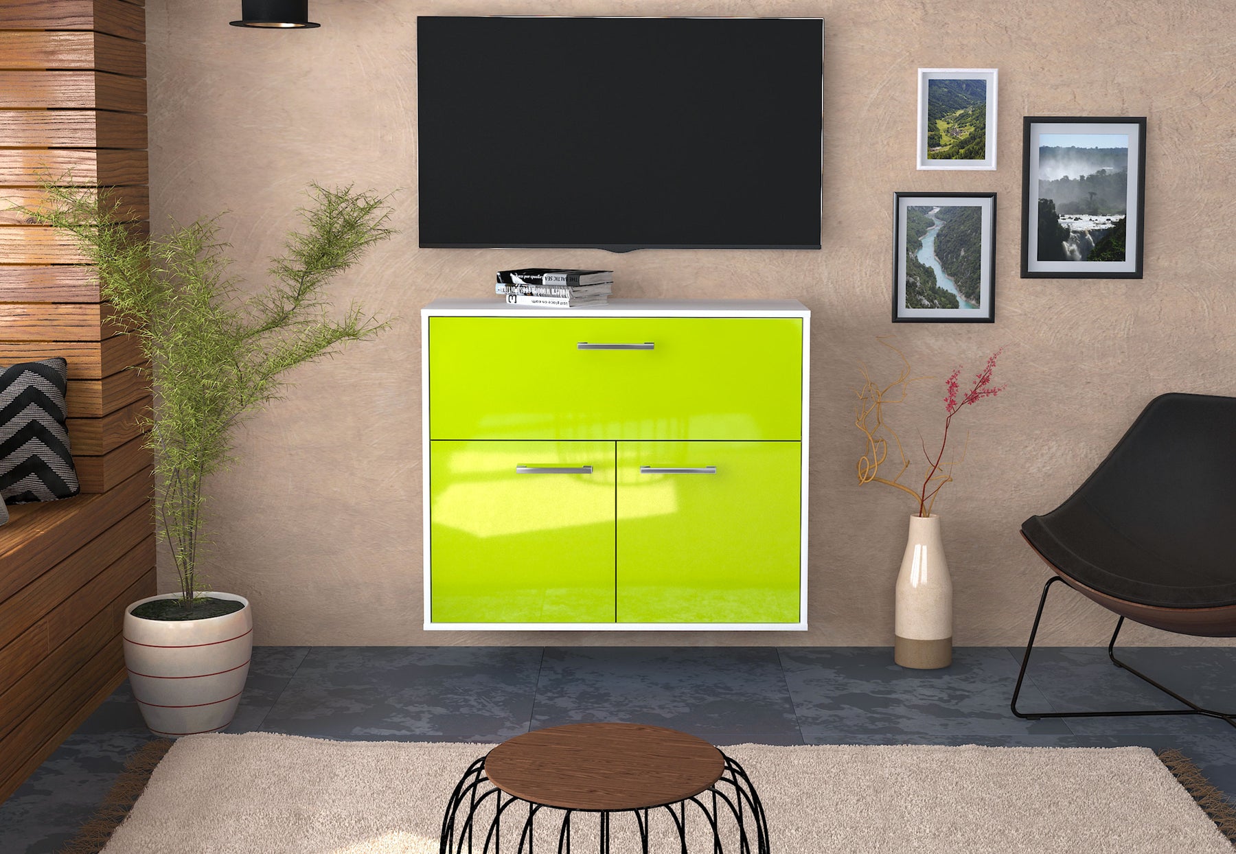 Sideboard Irving, Grün Studio (92x79x35cm) - Dekati GmbH