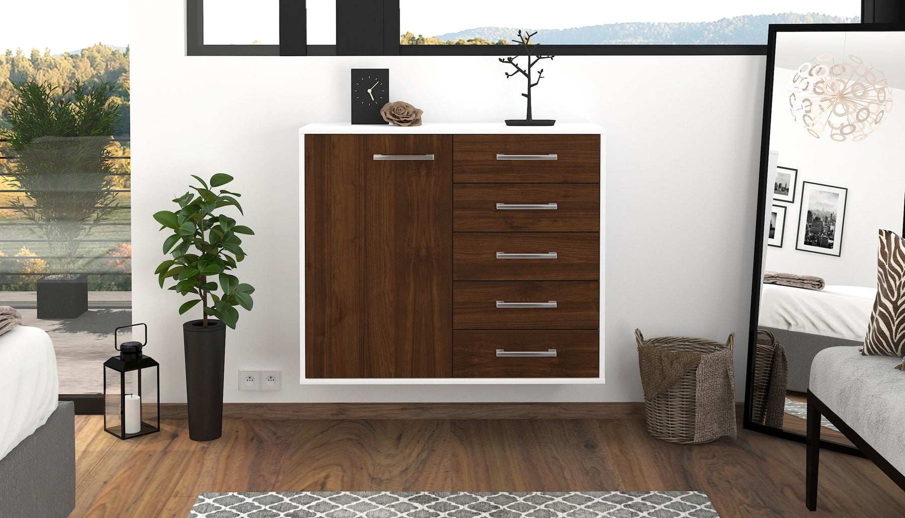 Sideboard Yonkers, Walnuss Studio (92x79x35cm) - Dekati GmbH