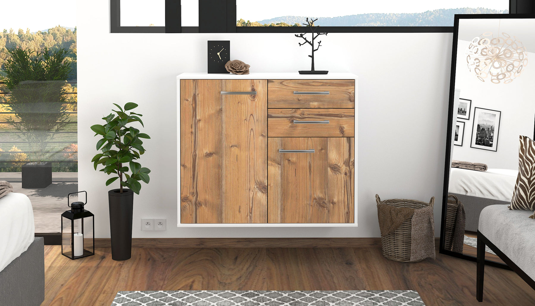 Sideboard Huntington Beach, Pinie Studio (92x79x35cm) - Dekati GmbH