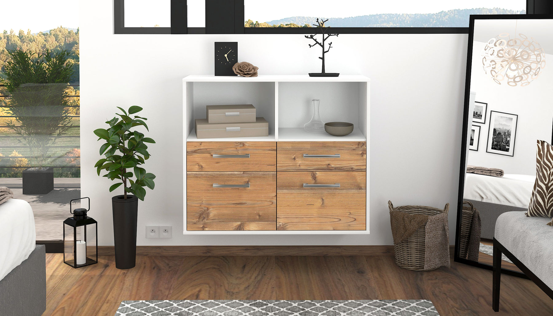 Sideboard Moreno Valley, Pinie Studio (92x79x35cm) - Dekati GmbH