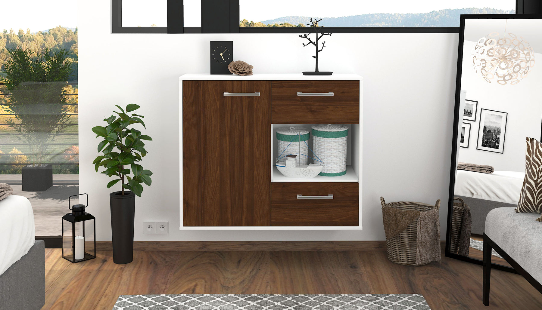 Sideboard Brownsville, Walnuss Studio (92x79x35cm) - Dekati GmbH