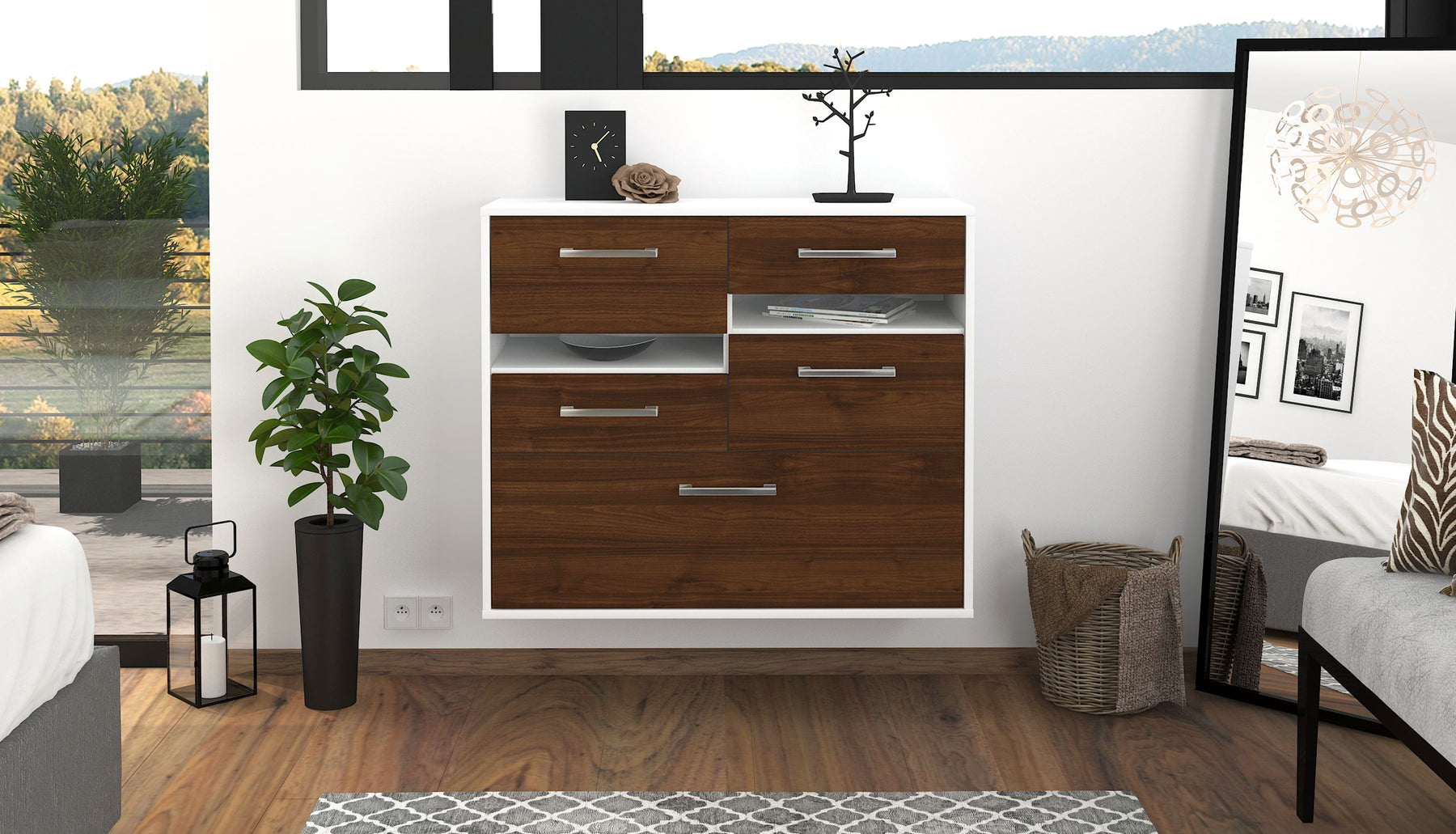 Sideboard Fayetteville, Walnuss Studio (92x79x35cm) - Dekati GmbH