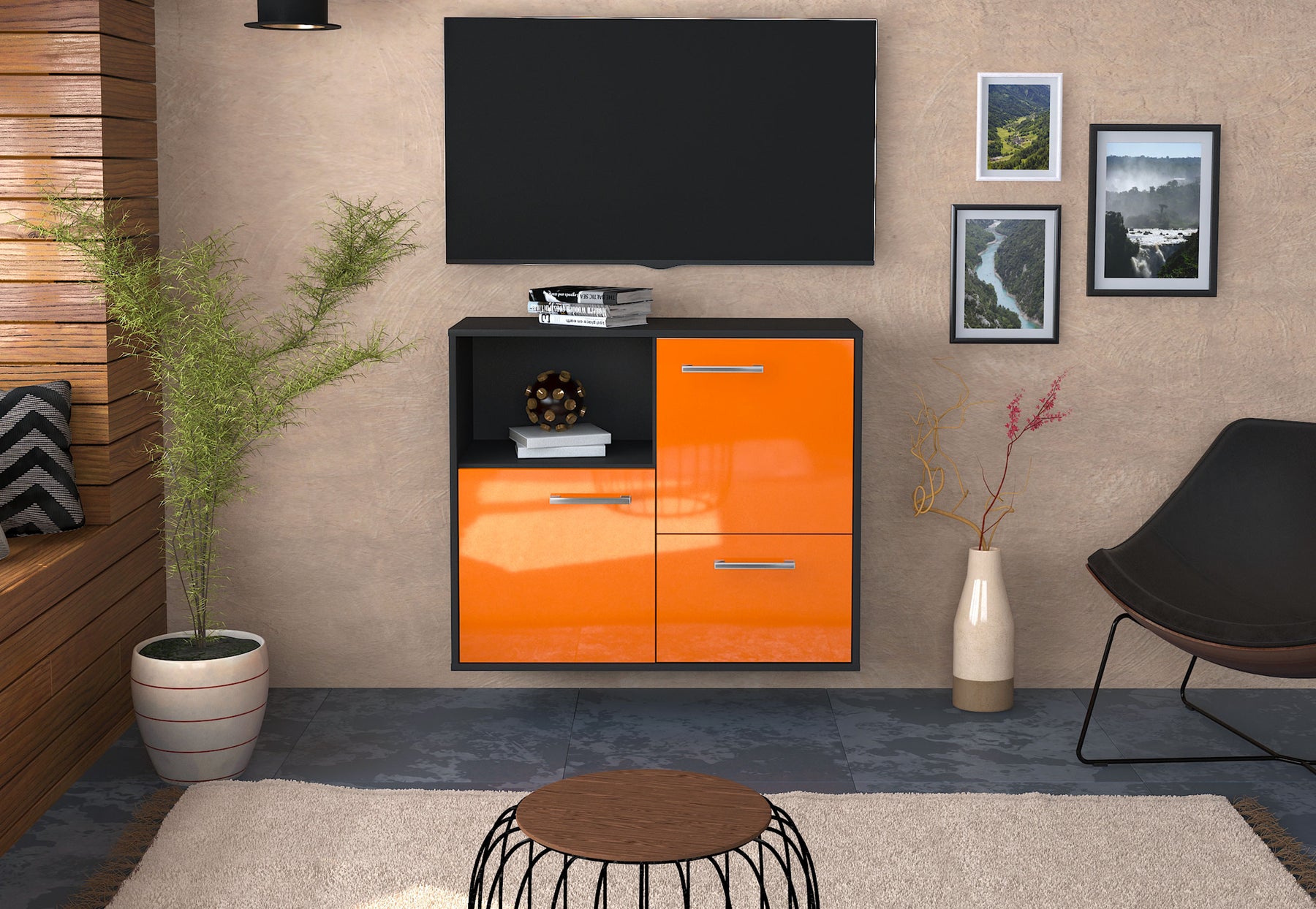 Sideboard Boise, Orange Studio (92x79x35cm) - Dekati GmbH