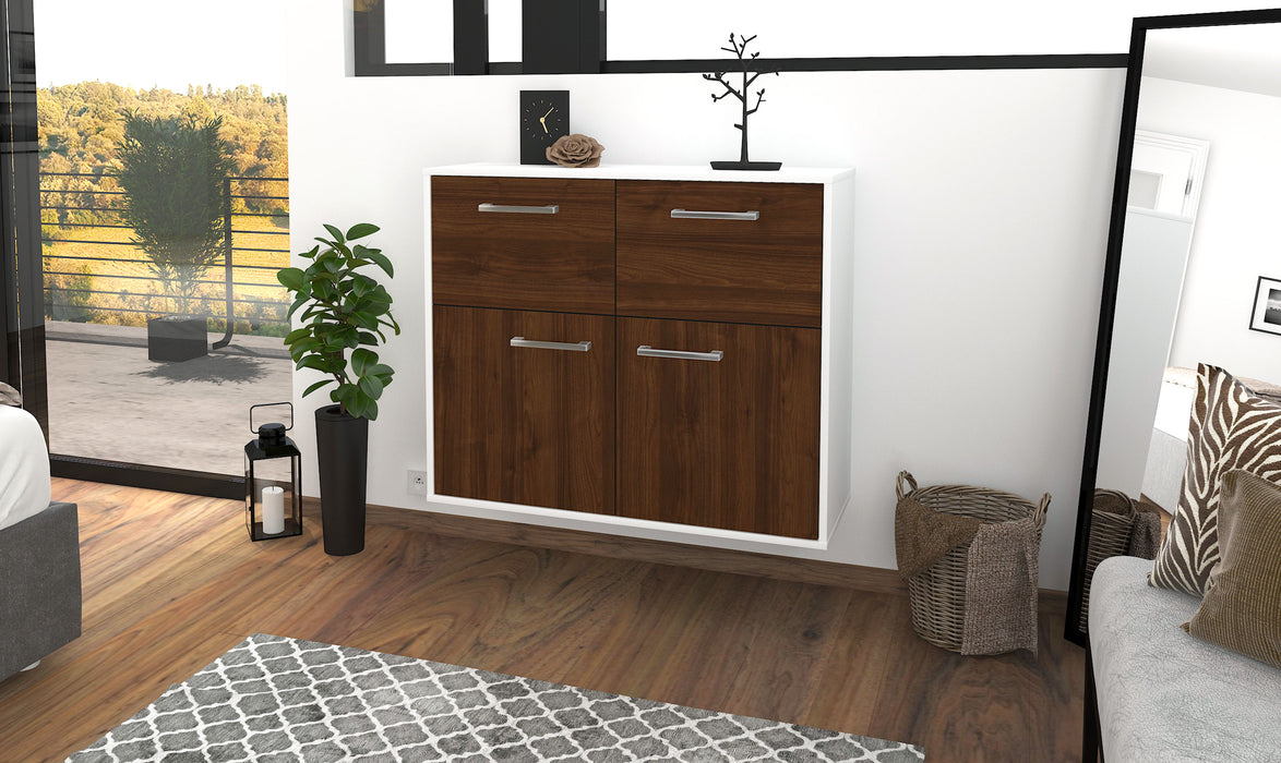 Sideboard Gilbert, Walnuss Front (92x79x35cm) - Dekati GmbH