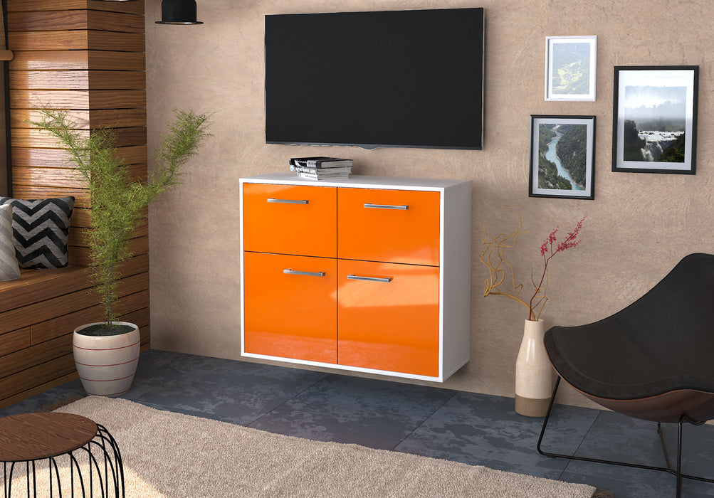 Sideboard Gilbert, Orange Front (92x79x35cm) - Dekati GmbH