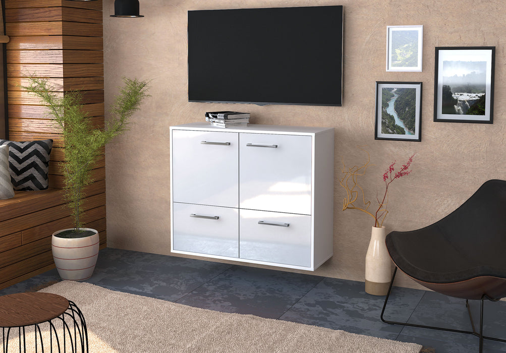 Sideboard Montgomery, Weiß Front (92x79x35cm) - Dekati GmbH