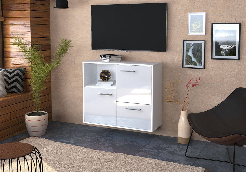 Sideboard Boise, Weiß Front (92x79x35cm) - Dekati GmbH