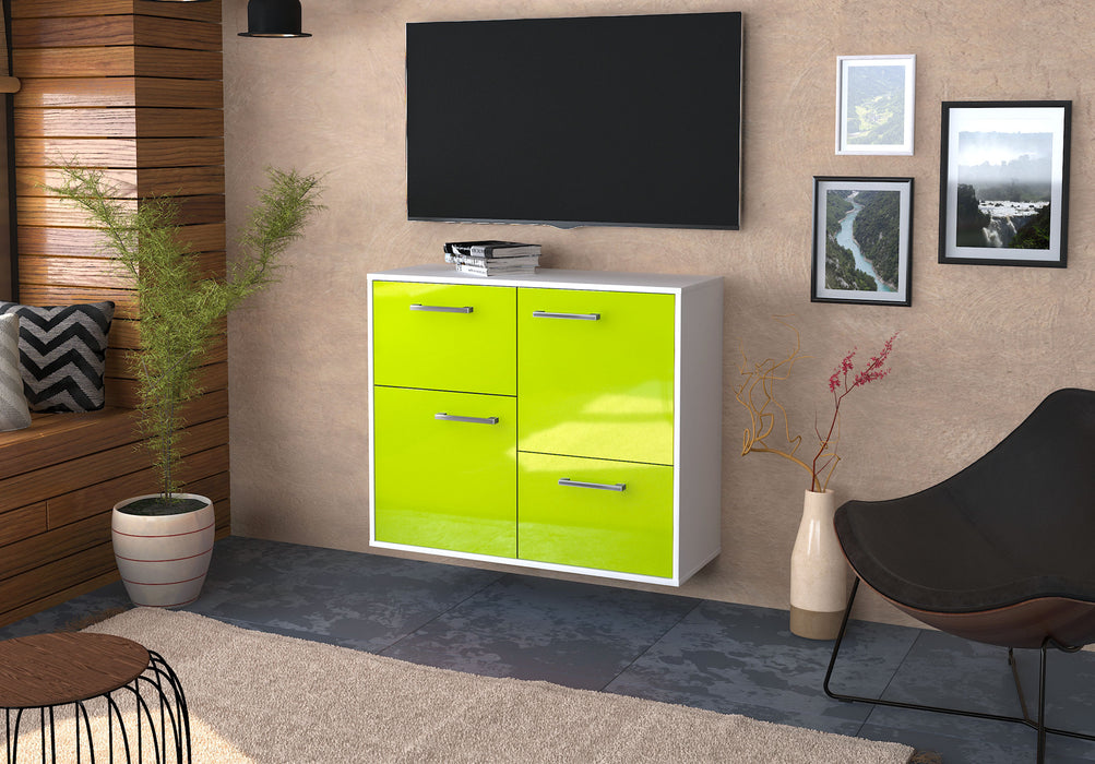 Sideboard Fremont, Grün Front (92x79x35cm) - Dekati GmbH