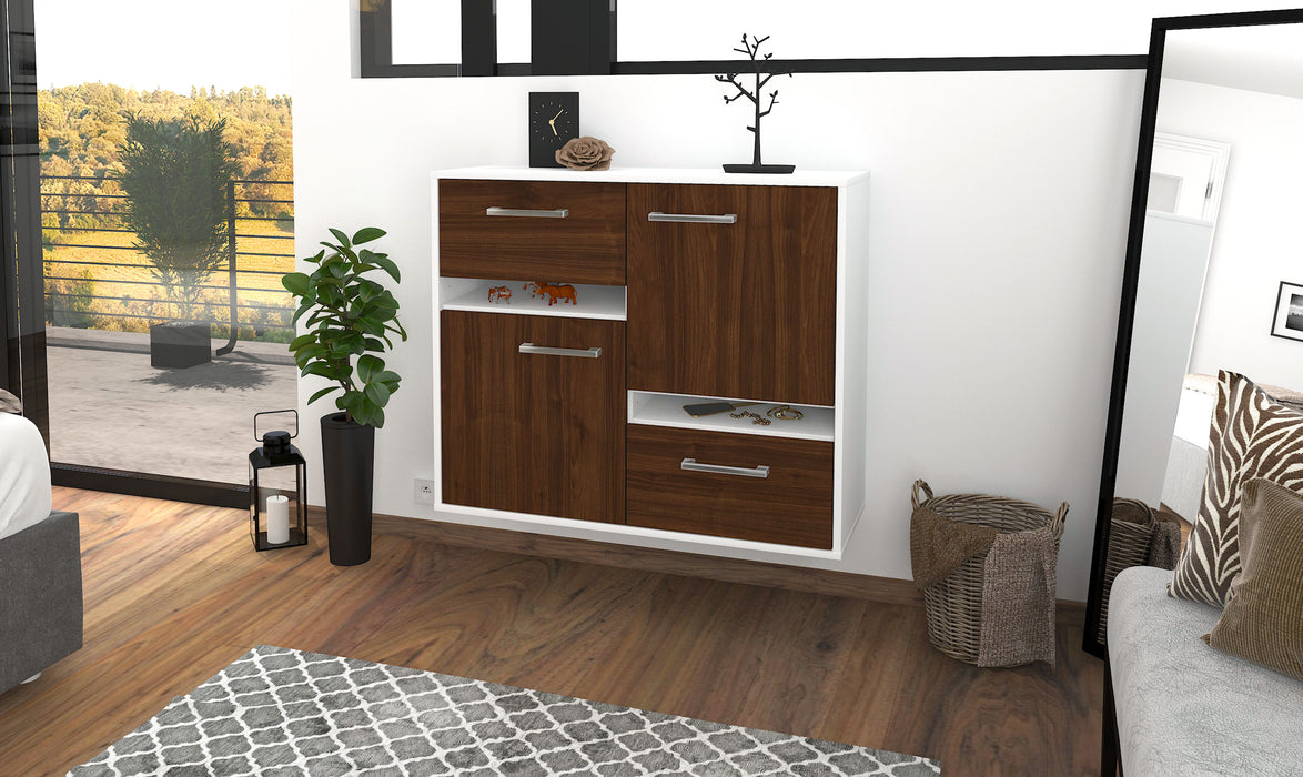 Sideboard Irvine, Walnuss Front (92x79x35cm) - Dekati GmbH