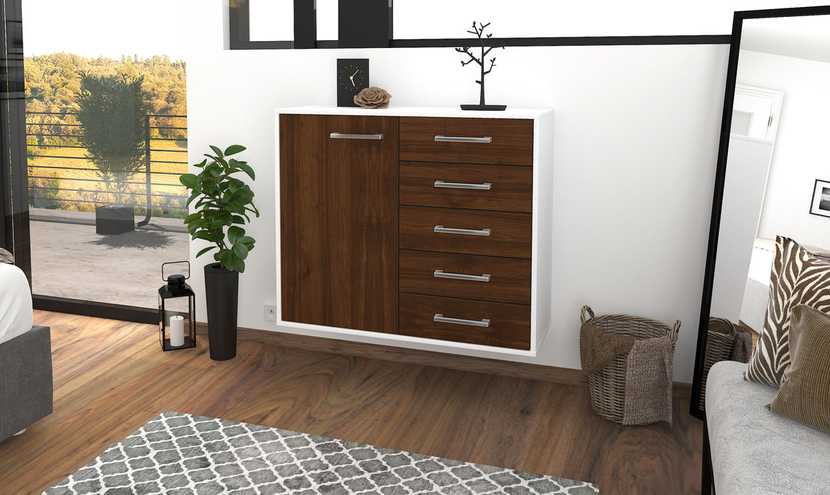 Sideboard Yonkers, Walnuss Front (92x79x35cm) - Dekati GmbH