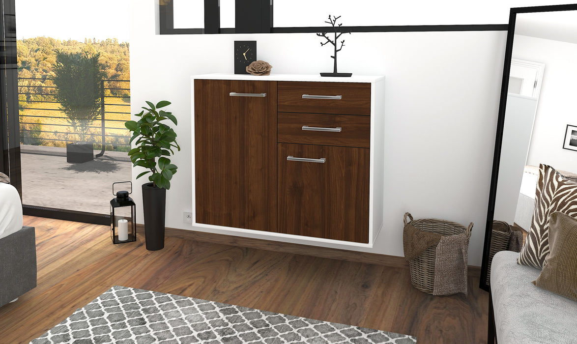 Sideboard Huntington Beach, Walnuss Front (92x79x35cm) - Dekati GmbH