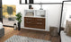 Sideboard Moreno Valley, Walnuss Front (92x79x35cm) - Dekati GmbH