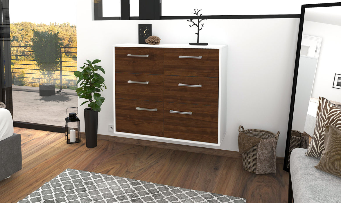 Sideboard Tempe, Walnuss Front (92x79x35cm) - Dekati GmbH