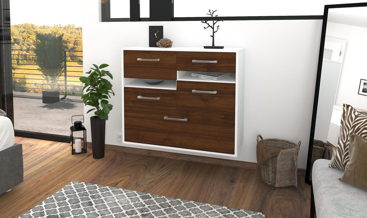 Sideboard Fayetteville, Walnuss Front (92x79x35cm) - Dekati GmbH