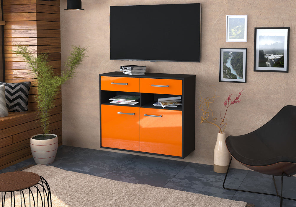 Sideboard North Las Vegas, Orange Front (92x79x35cm) - Dekati GmbH