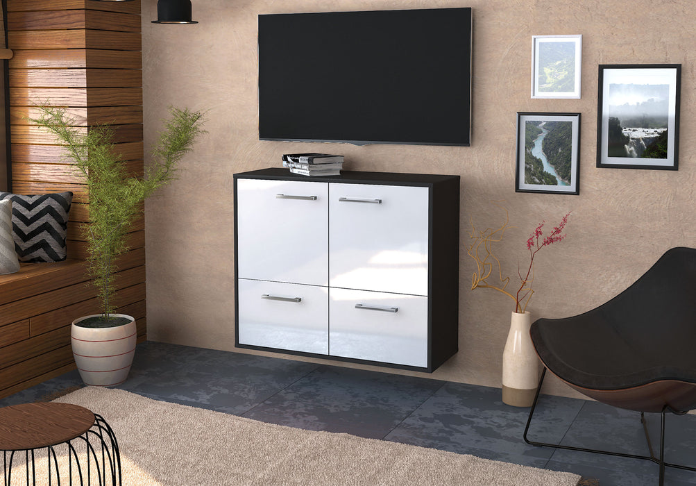 Sideboard Montgomery, Weiß Front (92x79x35cm) - Dekati GmbH