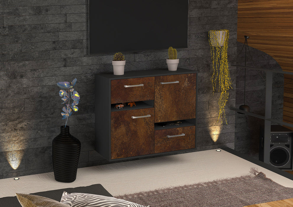 Sideboard Irvine, Rost Front (92x79x35cm) - Dekati GmbH