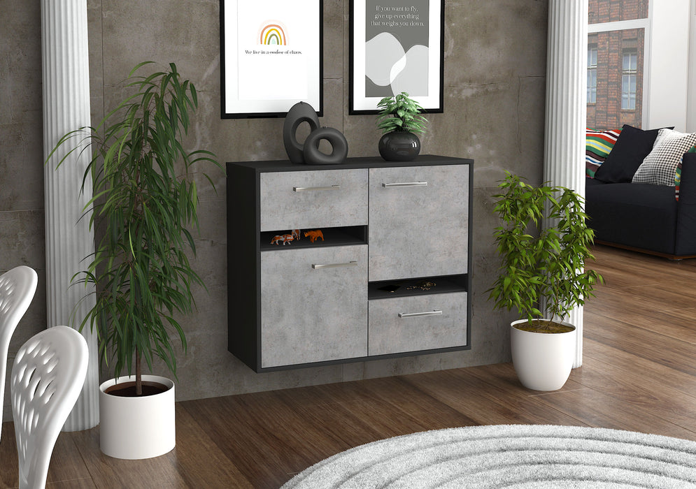 Sideboard Irvine, Beton Front (92x79x35cm) - Dekati GmbH