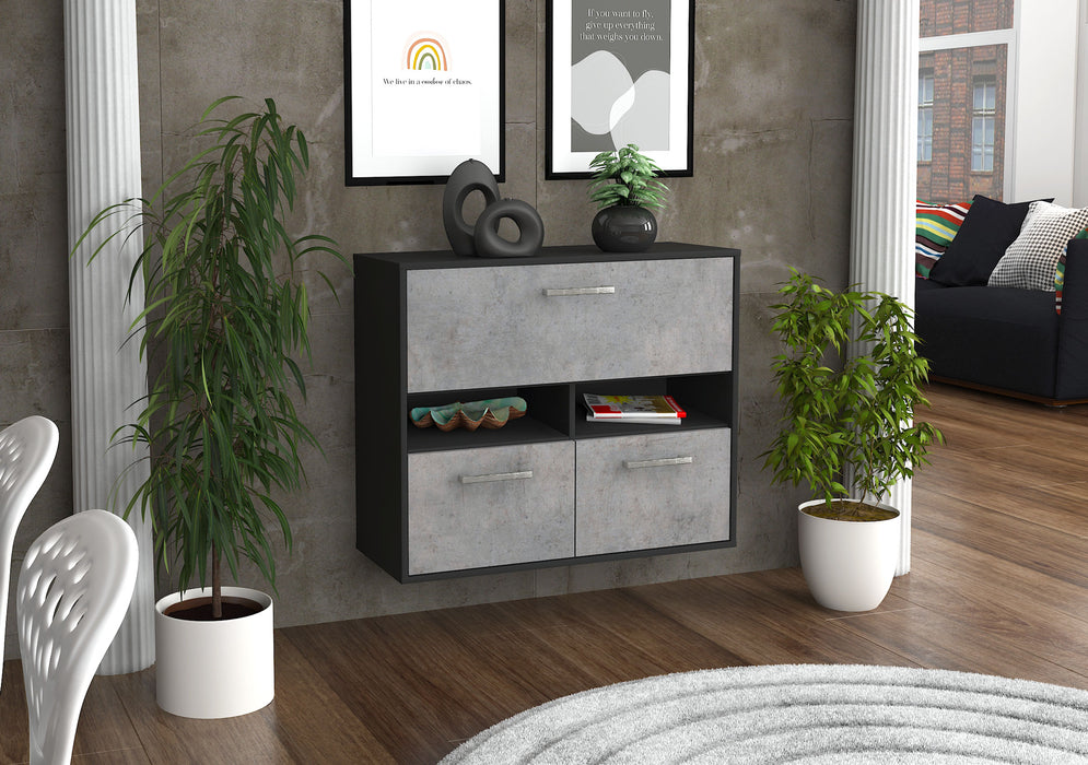 Sideboard San Bernardino, Beton Front (92x79x35cm) - Dekati GmbH