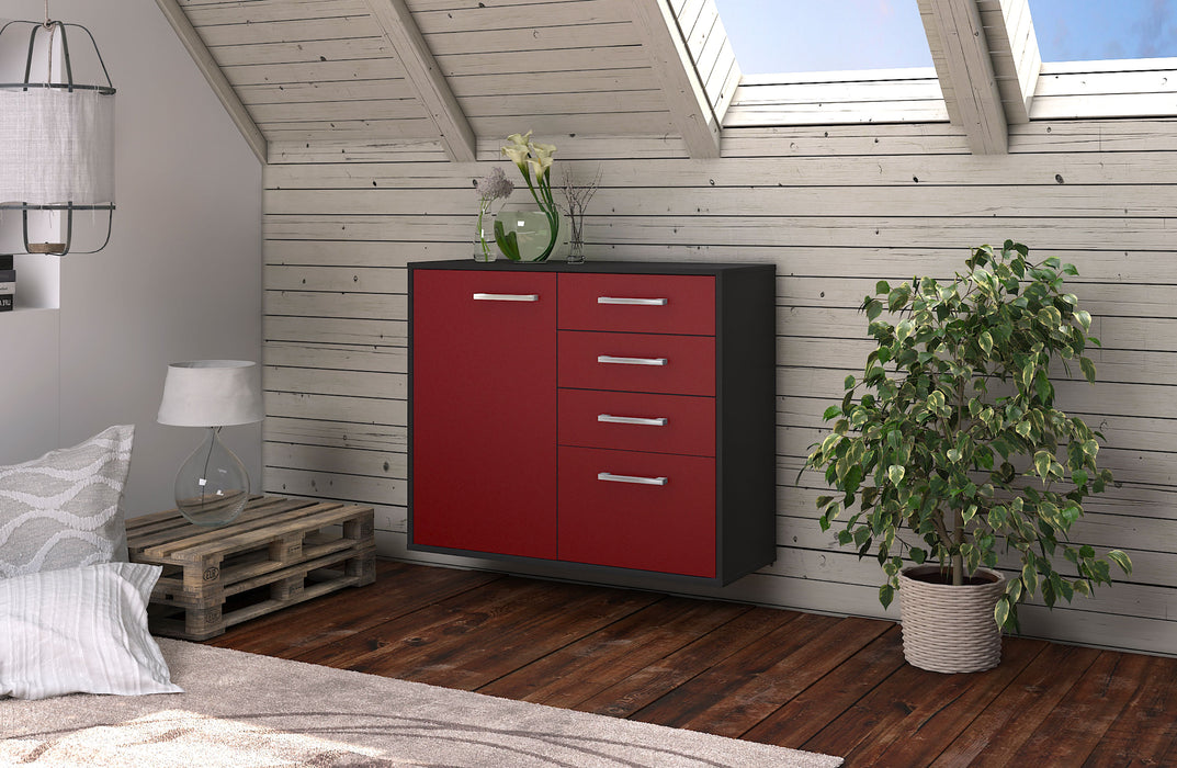 Sideboard Tacoma, Rot Front (92x79x35cm) - Dekati GmbH