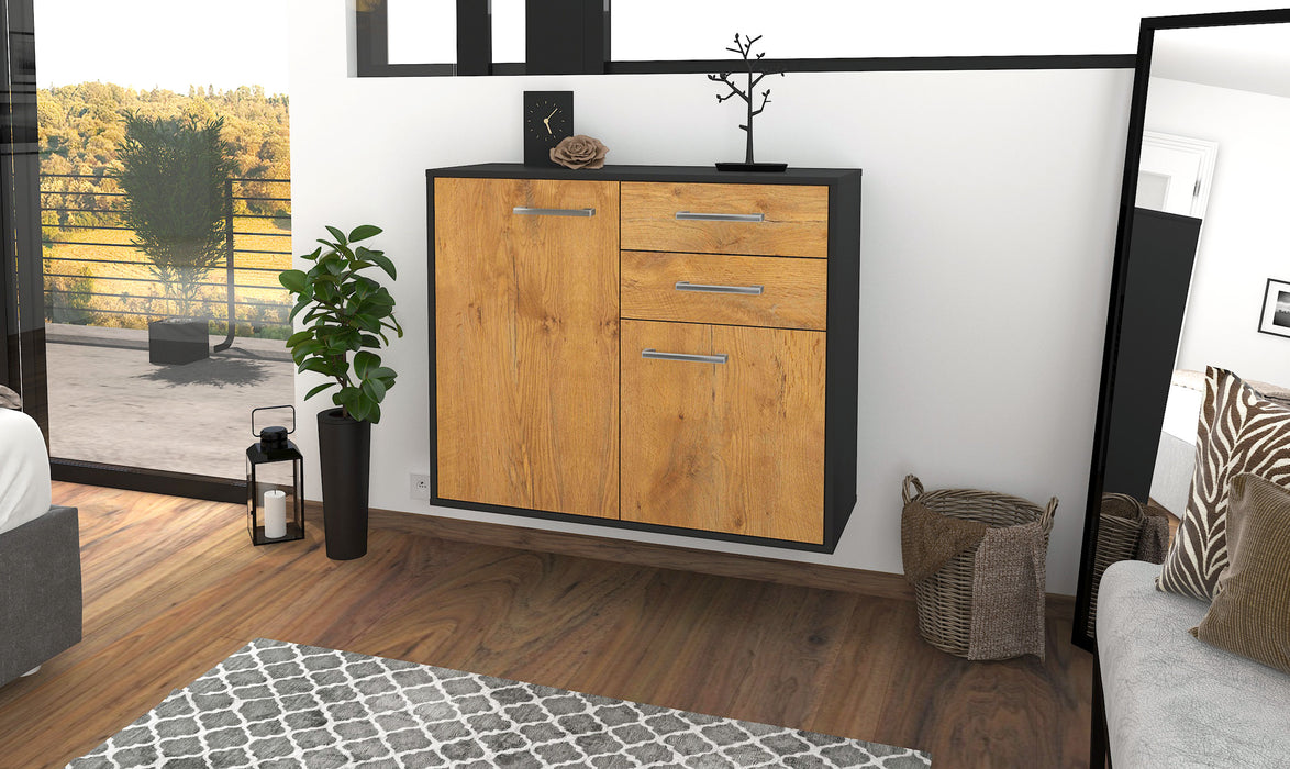 Sideboard Huntington Beach, Eiche Front (92x79x35cm) - Dekati GmbH