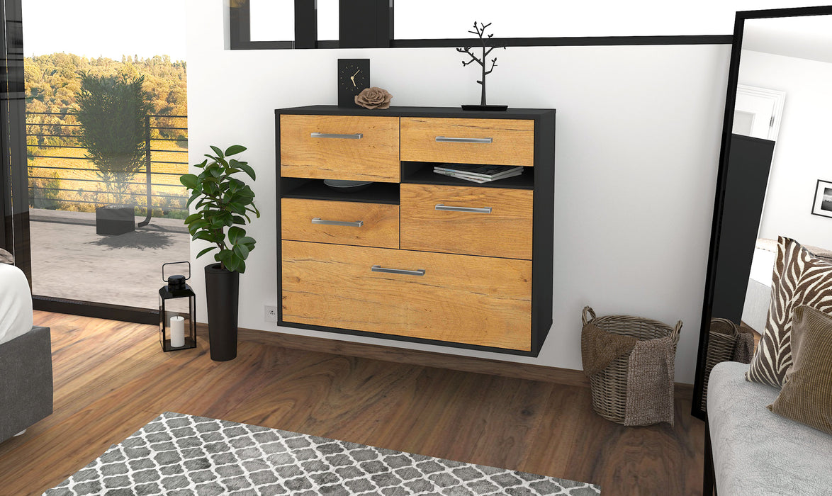 Sideboard Fayetteville, Eiche Front (92x79x35cm) - Dekati GmbH