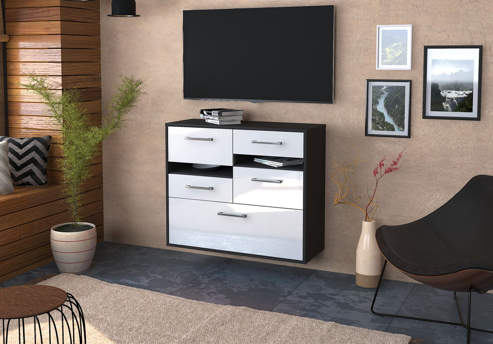 Sideboard Fayetteville, Weiß Front (92x79x35cm) - Dekati GmbH