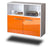 Sideboard Rochester, Orange Seite ( 92x79x35cm) - Dekati GmbH