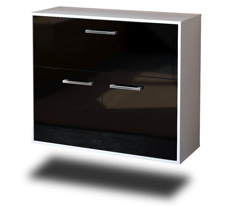 Sideboard San Bernardino, Schwarz Seite ( 92x79x35cm) - Dekati GmbH