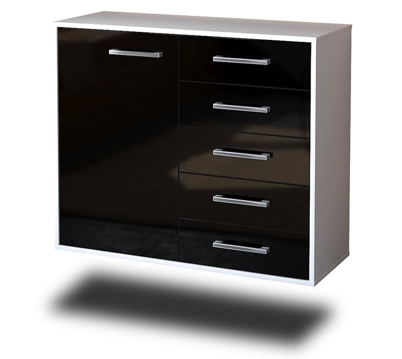 Sideboard Yonkers, Schwarz Seite ( 92x79x35cm) - Dekati GmbH