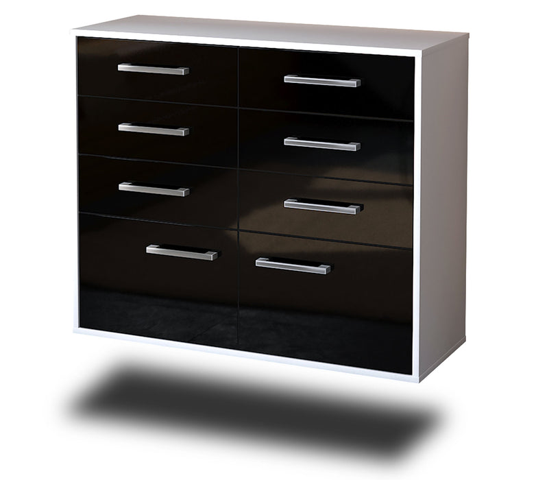 Sideboard Des Moines, Schwarz Seite ( 92x79x35cm) - Dekati GmbH